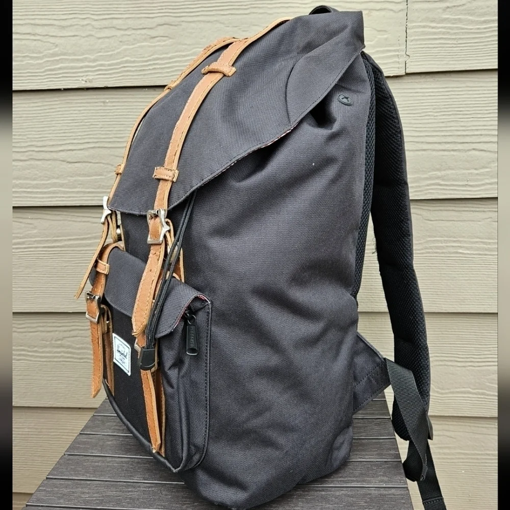 Herschel Little America Backpack Mid-Volume 21L Black Striped Laptop Bag Pack